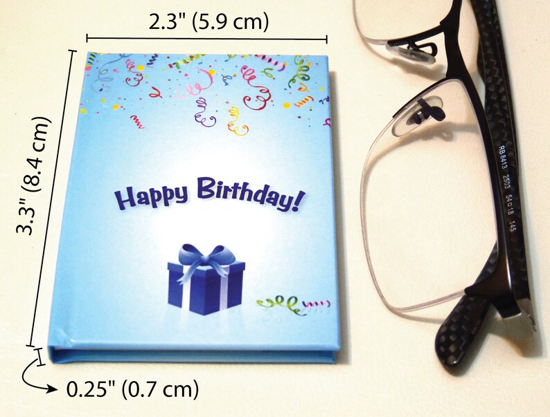 Happy birthday unique card in a hard cover mini blank book form image 7