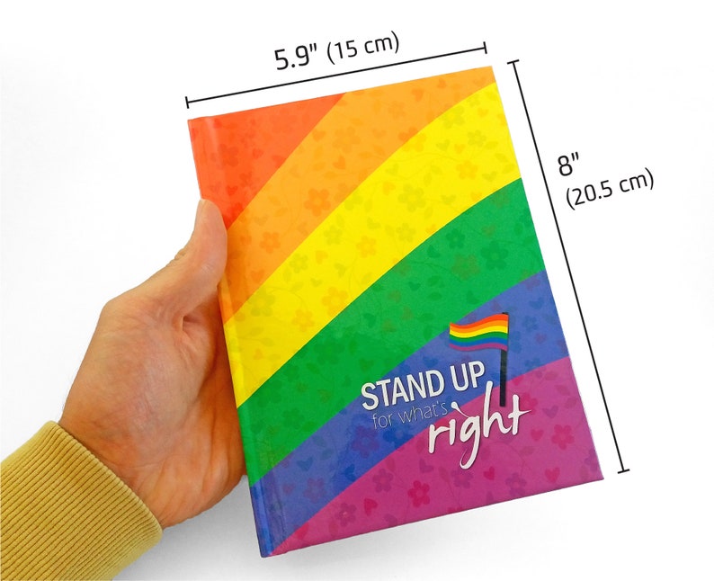 LGBTQ pride flag notebook with hard cover image 4