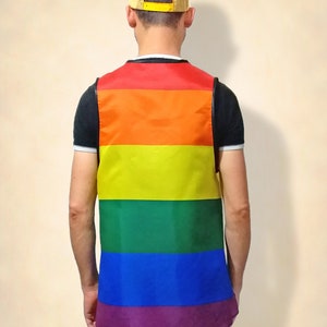 LGBTQ gay rainbow pride flag vest shirt. Perfect outfit gift for lesbian, queer, drag queen or king image 9