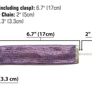 Fashion Purple wrist choker fabric cuff prom bracelet under 10 Drag queen jewelry accessories outfit gay pride gift for her elegant bracelet image 9