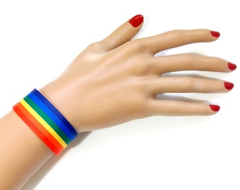 LGBT lesbian gay rainbow pride parade flag bracelet gift outfit femme lipstick lesbian drag queen king outfit gay clothing accessories LGBTQ