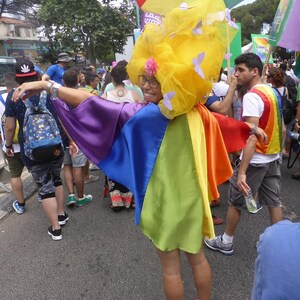 LGBTQ Gay pride flag rainbow cape. Drag queen costume outfit gift image 5