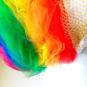 Rainbow headpiece fascinator for gay parades image 10