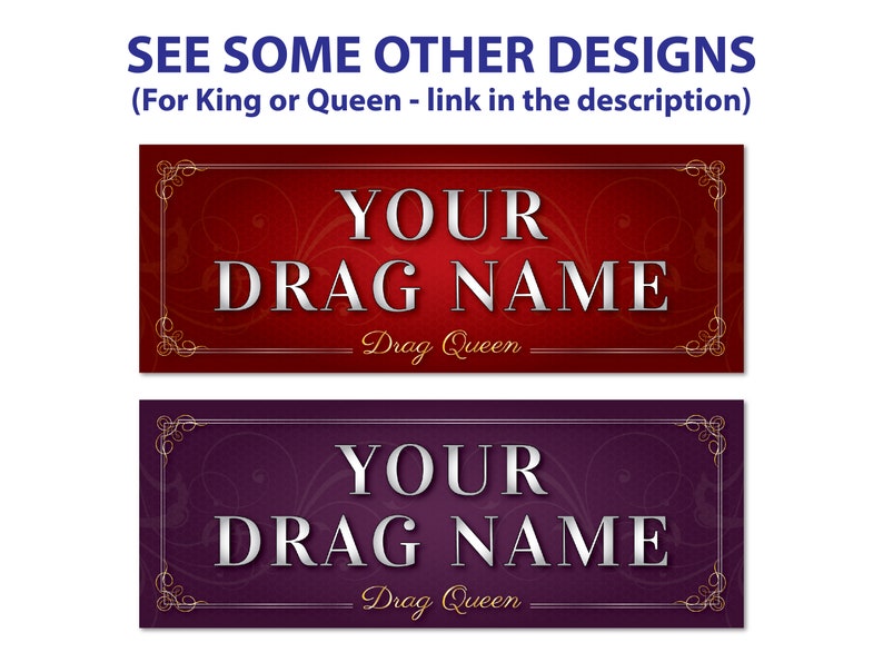 Personalized Drag name sign for queen or king performer image 8