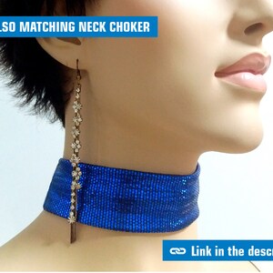 Gay pride parade drag queen outfit jewelry gift accessories blue wrist choker fashion stylish prom bracelet under 10 gift LGBT girlfriend image 10