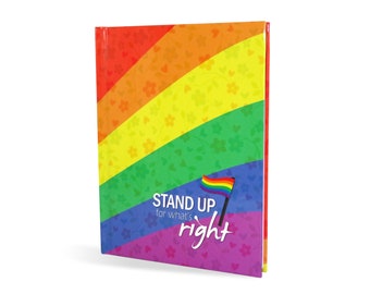 LGBTQ pride flag notebook with hard cover