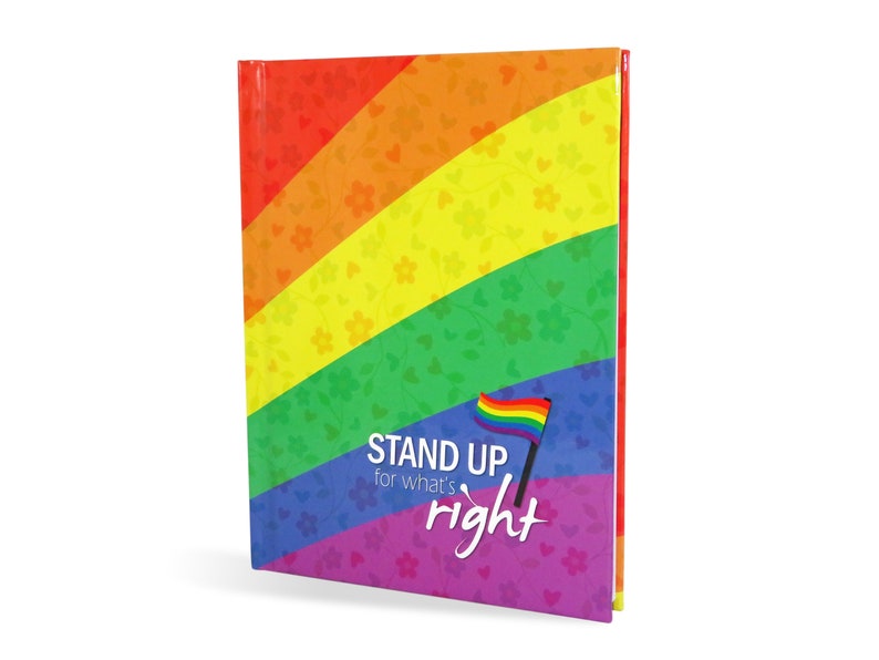 LGBTQ pride flag notebook with hard cover image 1