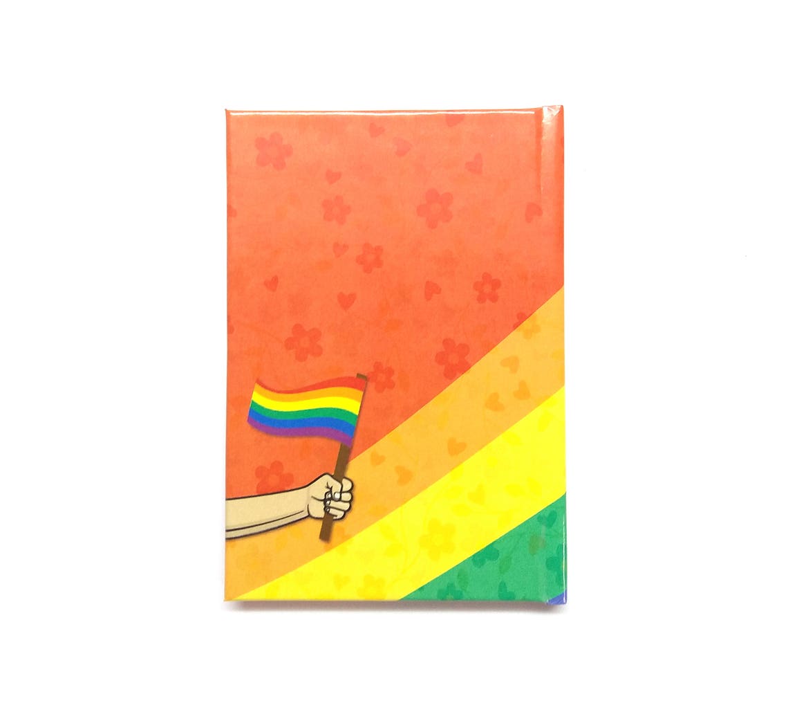 LGBT Gay Lesbian Love Pride Flag Gift Greeting Card Etsy