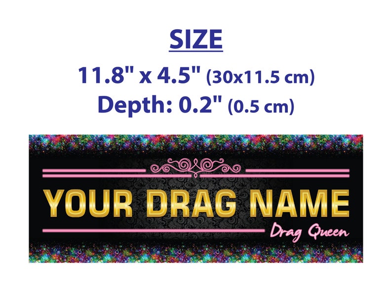Plaque nominative Drag personnalisée pour la reine ou le roi image 5