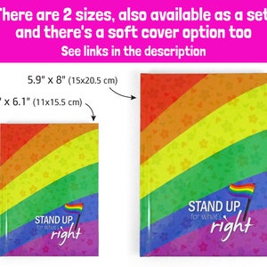 LGBTQ pride flag notebook with hard cover image 9