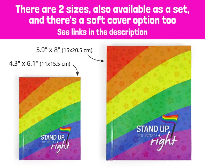 LGBTQ pride flag notebook with hard cover image 9