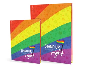 Notebook set of 2 LGBTQ gay gift pride flag rainbow journal