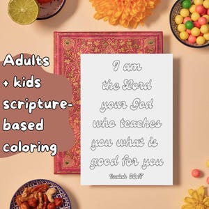 Printable Scripture Coloring Page | Instant Download Digital File, Bible Verse Art for kids and adults