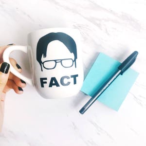 The Office Dwight Schrute Mug - Dwight Fact Mug - Dwight False Mug - Funny Coffee Mug - The Office Mug - Gift for Him - Gift for Her