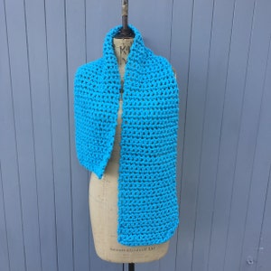 Turquoise chunky scarf image 2