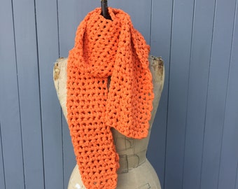 Orange chunky scarf