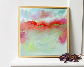 EZ Living Interiors Artist in Residence Project - 'Into the hills' original framed painting available for pre-order