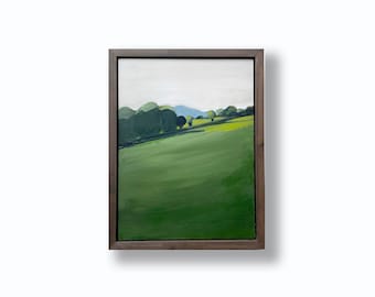 Solace on the Greenway #1, acrylic on canvas panel, framed