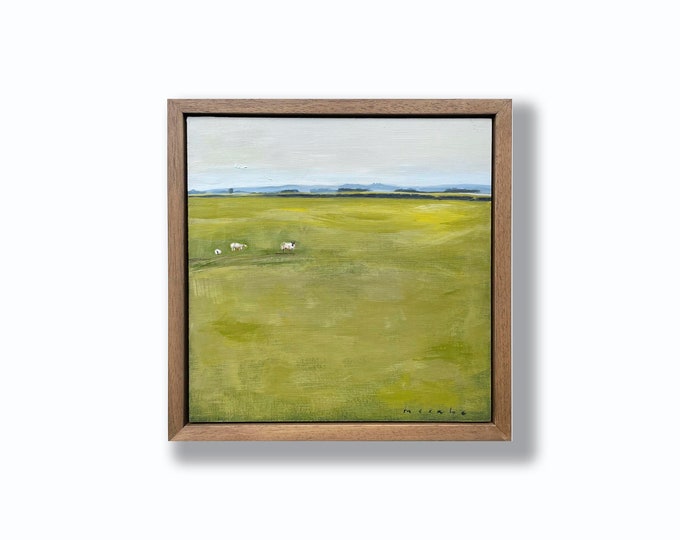 Solace in the Curragh, acrylic on panel, framed