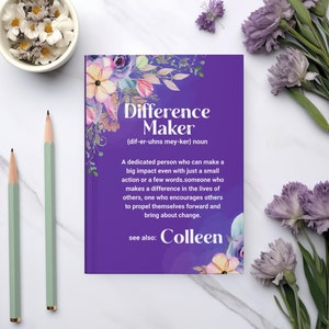 Personalized &#39;Difference Maker&#39; Definition Journal