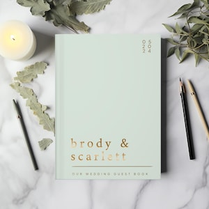 Personalized Wedding Guest Book: Chic Hardcover Album