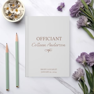 Personalized Officiant Gift, Officiant Book, Custom Gifts for Wedding Officiant, Officiant Gift for Men or Women, Wedding Officiant Book