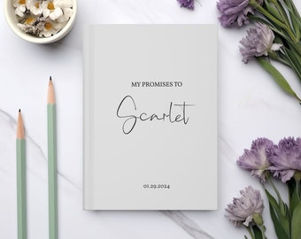 Personalized Wedding Vow Book: Luxury Engagement Gift