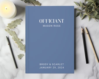 Personalized Officiant Hardcover Journal, Custom Wedding Gift