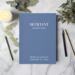 Personalized Officiant Hardcover Journal, Custom Wedding Gift