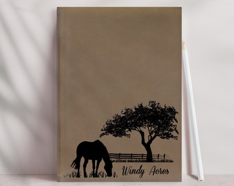 Horse Journal, Farm Guest Book, Equestrian Gift, Personalized Horse Gift, Horse Lover Gifts, Horse Notebook, Gifts for Her, Welcome Book