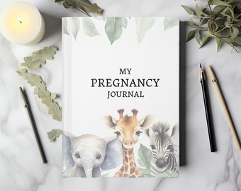 Pregnancy Journal for First Time Mom, Zoo Animals Notebook