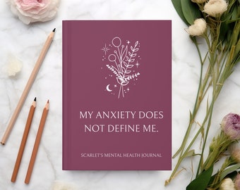 Personalized Mental Health Journal: Anxiety & Self-Care, Lined Pages