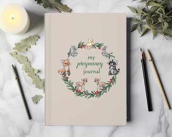 Pregnancy Journal, Zoo Animals Notebook, First Time Mom Gift