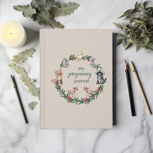 Pregnancy Journal for First Time Mom, Pregnancy Planner, Cute Pregnancy Journal, Zoo Animals Notebook, Pregnancy Christmas Gift for Her