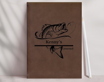 Fisherman Gift, Fisherman Leather Notebook, Fishing Gifts, Fishing Journal, Fishing Notebook, Fishing Diary, Fisherman Diary, Fish Journal