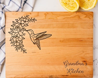 Hummingbird Gifts, Hummingbird Cutting Board, Bird Lover, Bird Gifts, Bird Watching Gift, Kitchen Decor, Gift for Grandma, Mothers Day, Xmas
