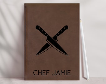 Personalized Chef Recipe Journal: Engraved Vegan Leather Notebook -32