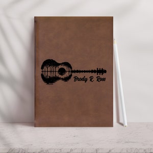 Personalized Songwriting Journal, Custom Engraved Songwriter Journal, Leather Lyrics Notebook, Gift for Musicians, Gift for Music Lovers