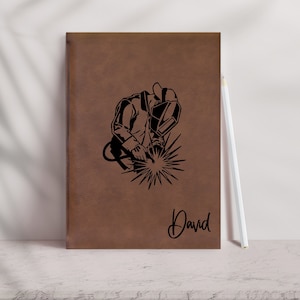 Personalized Welder Gifts, Custom Welding Notebook, Welding Gift, Welder Journal, Welding Business Sign In Book, Christmas Gift for Him