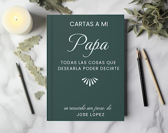 Spanish Grief Journal, Letters to My Dad Journal, Personalized Papa Journal, Loss of Father Gift, Bereavement Gift, Custom Sympathy Gift