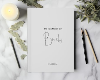 Personalized Wedding Vow Book: Luxury Engagement Gift