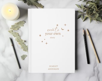 Personalized Hardcover Journal, Aesthetic Lined Notebook