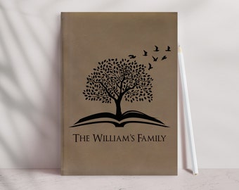 Family History Book, Family History Gifts, Family Tree Journal, Ancestry Gifts, Personalized Gift, Custom Journal, Christmas Gift, For Her