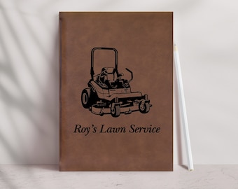 Lawn Mower Journal, Lawn Care Gift, Lawn Care Business, Grass Mower Gifts, Lawn Service Gifts, Lawn Care Notebook, Customer Book, Log Book