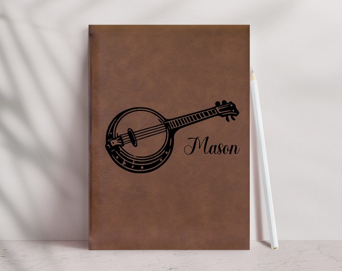 Personalized Songwriting Journal, Custom Engraved Songwriter Journal, Leather Lyrics Notebook, Gift for Musicians, Gift for Music Lovers