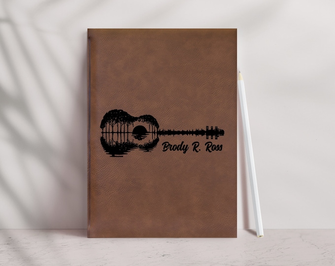 Personalized Songwriting Journal, Custom Engraved Songwriter Journal, Leather Lyrics Notebook, Gift for Musicians, Gift for Music Lovers
