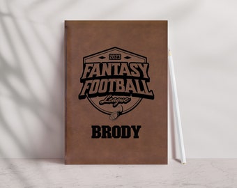 Custom Fantasy Football Notebook, Fantasy Football Draft Journal, Personalized Football Gifts, Fantasy Football Gifts, Gift for Him