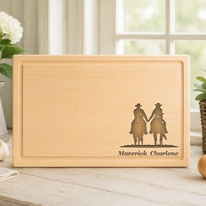 Personalized Cowboy Cutting Board: Engraved Charcuterie Board, 10