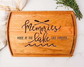 Lake House Decor, Personalized Cutting Board, Lake House Sign, Lake Life, Lake Signs, Lake Decor, Lake House, Cutting Board, Engraved, Gifts