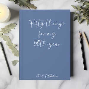 50 choses pour mes 50 ans, lettres d'anniversaire, livre d'étapes, journal de ma chère fille, carnet de nom personnalisé, cadeau d'anniversaire personnalisé
